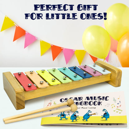 MINIARTIS Toddler Musical Instruments - Montessori Wooden Musical Toys for Toddlers 1-3 | Modern Boho Baby Drum Set with Neutral Colors Percussion Instruments | Kids Preschool Educational 3+