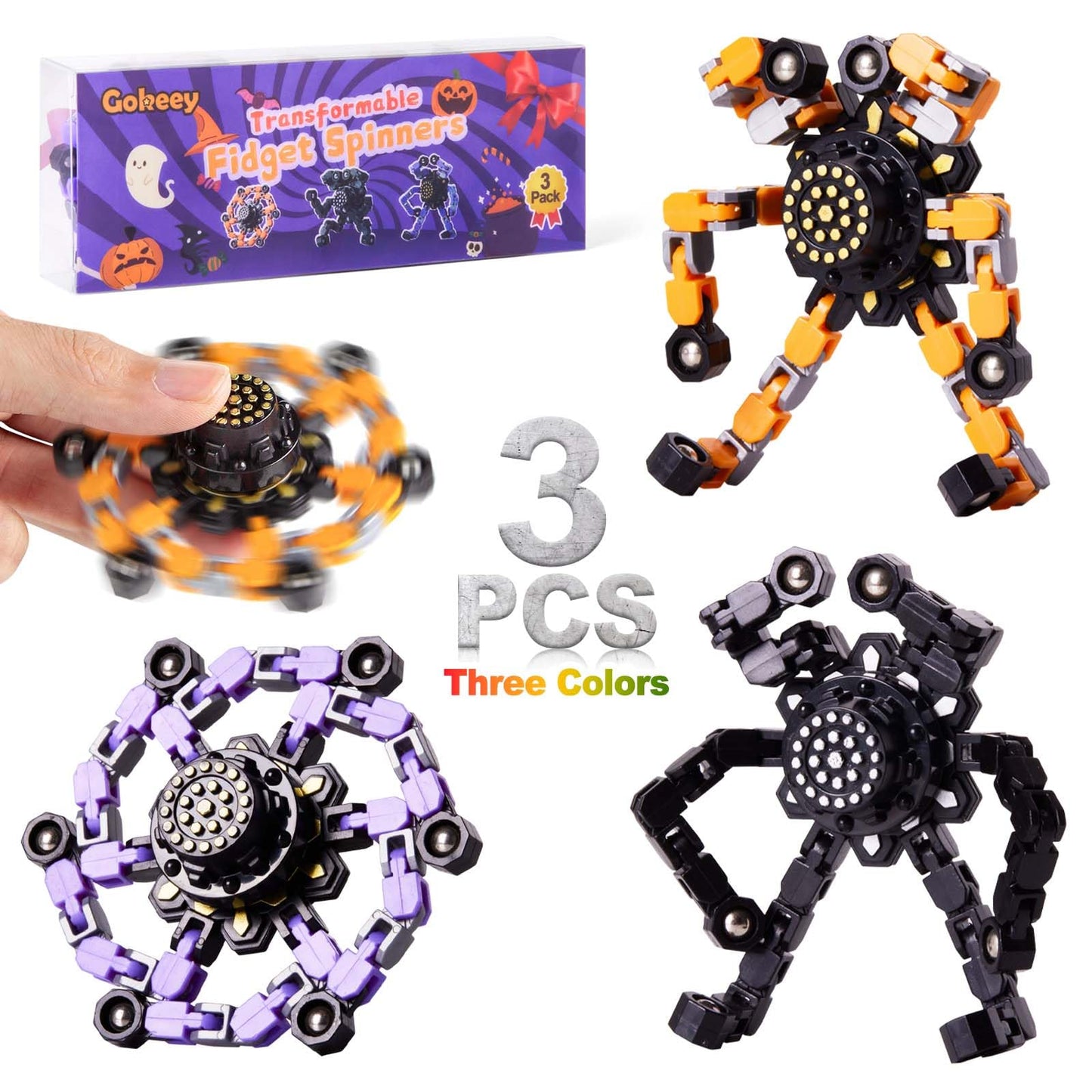 Transformable Fidget Spinners Set