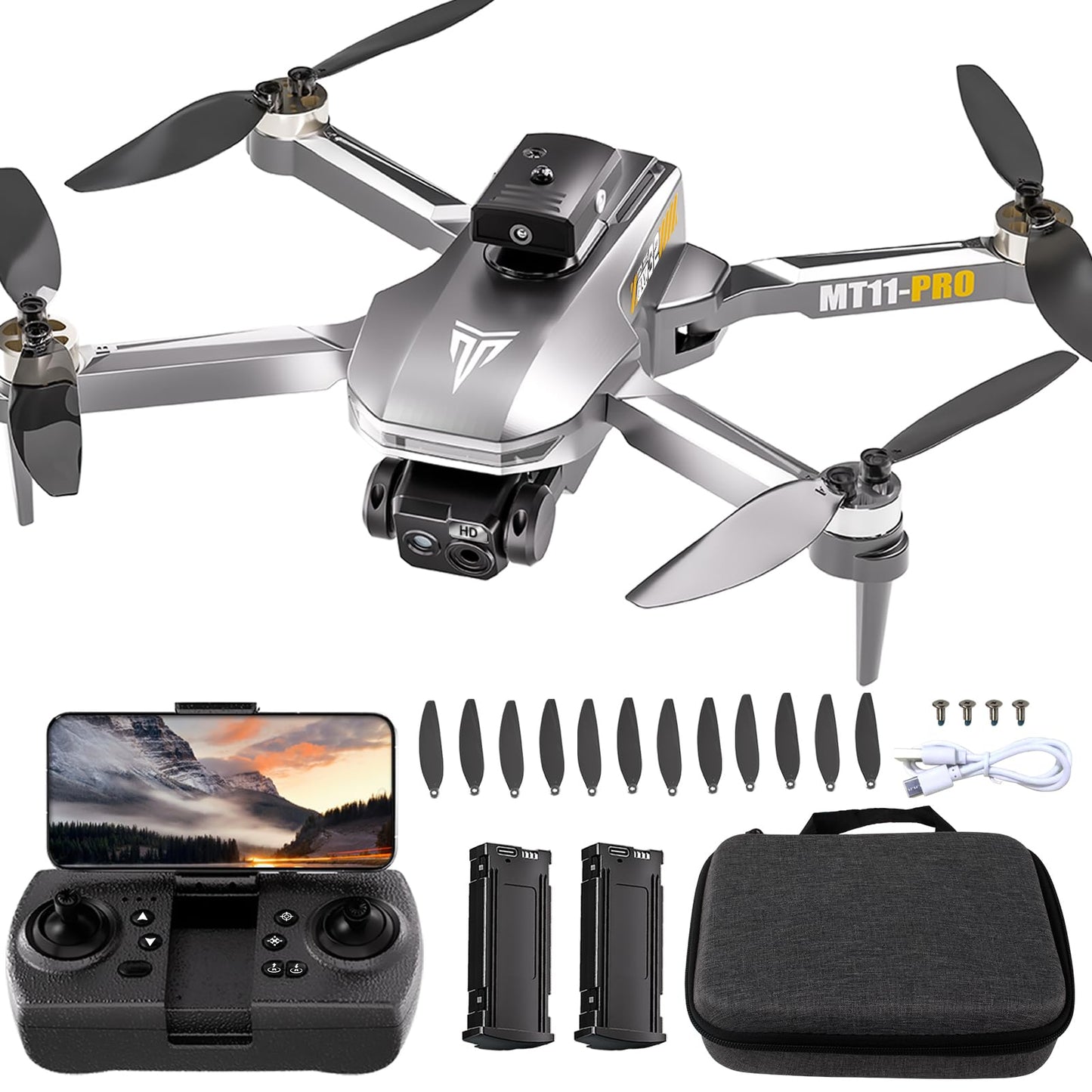 Brushless Motor Drone,90° Adjustable 4K