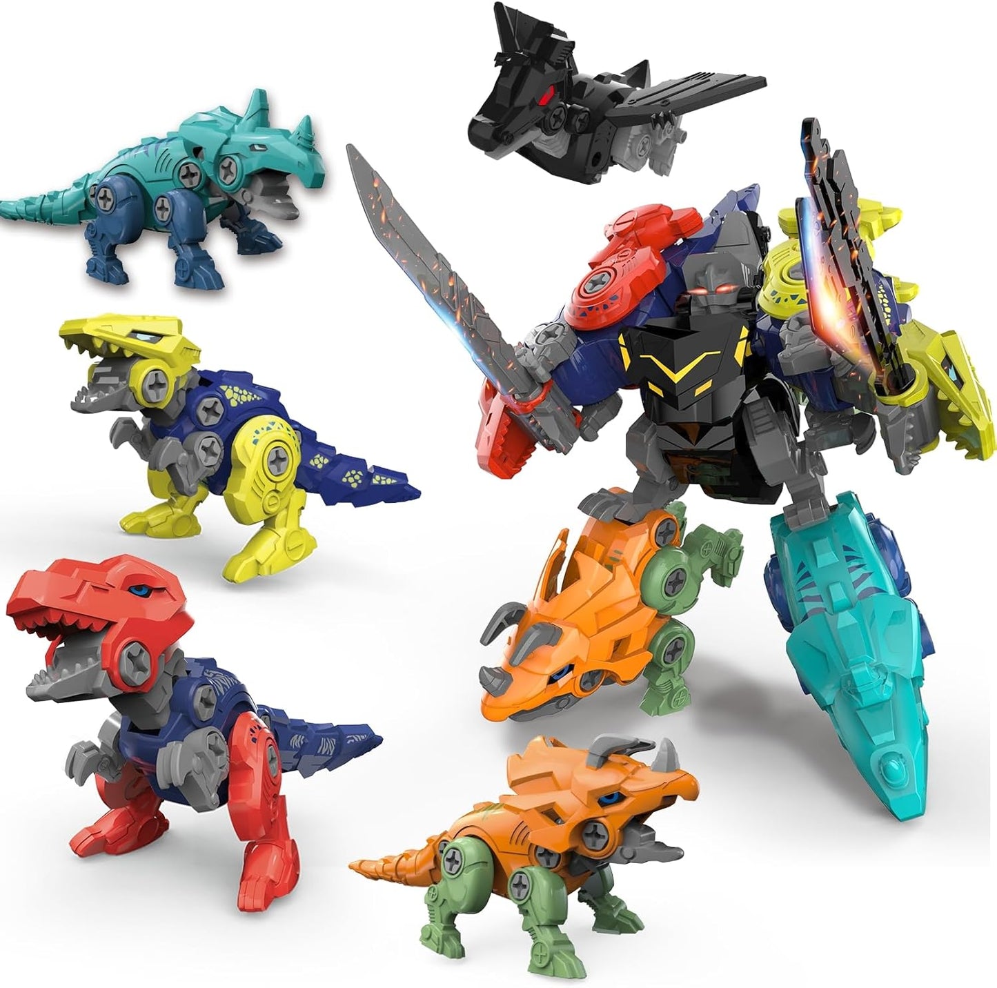 Dinosaur Transform Robot Toys Set