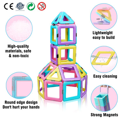 Upgrade Building Blocks Magnetic Tiles Set