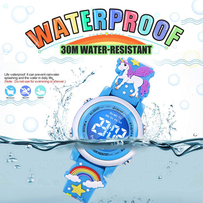 3D Cartoon Waterproof Watches for Girls