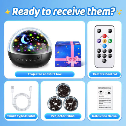 Dinosaur Toys for Kids 3-5,【Remote+3 Films+93 Effects】Dinosaur Toys for Kids 2-4,【3 Timer+5 Brightness】Toys for 5 Year Old Boy Toys Age 3,Rotate Night Light Projector,Toddler Night Light Projector