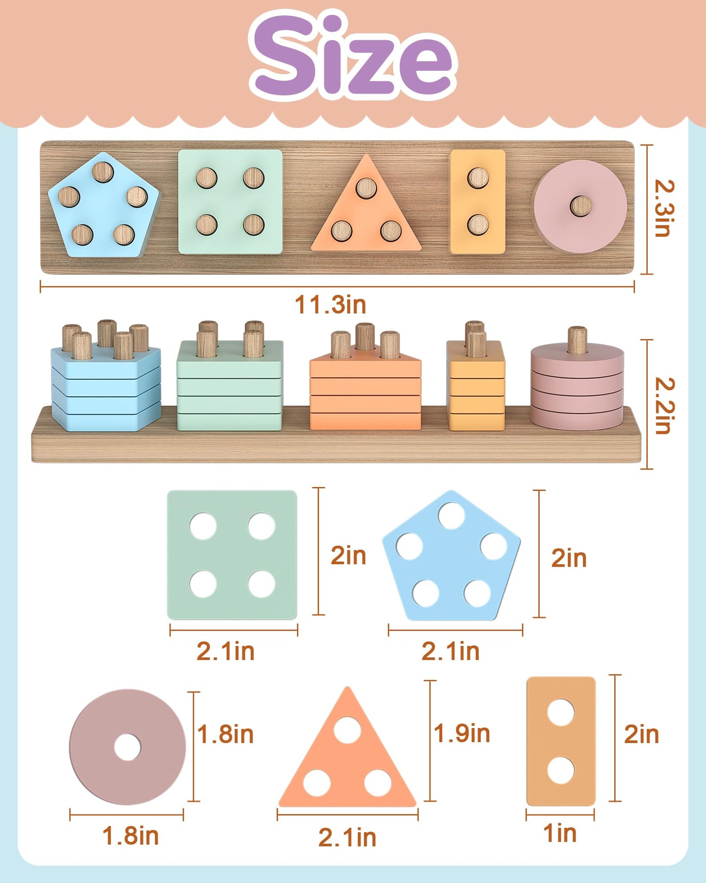 Montessori Toys for 1 2 3 Year Old Boy Girl