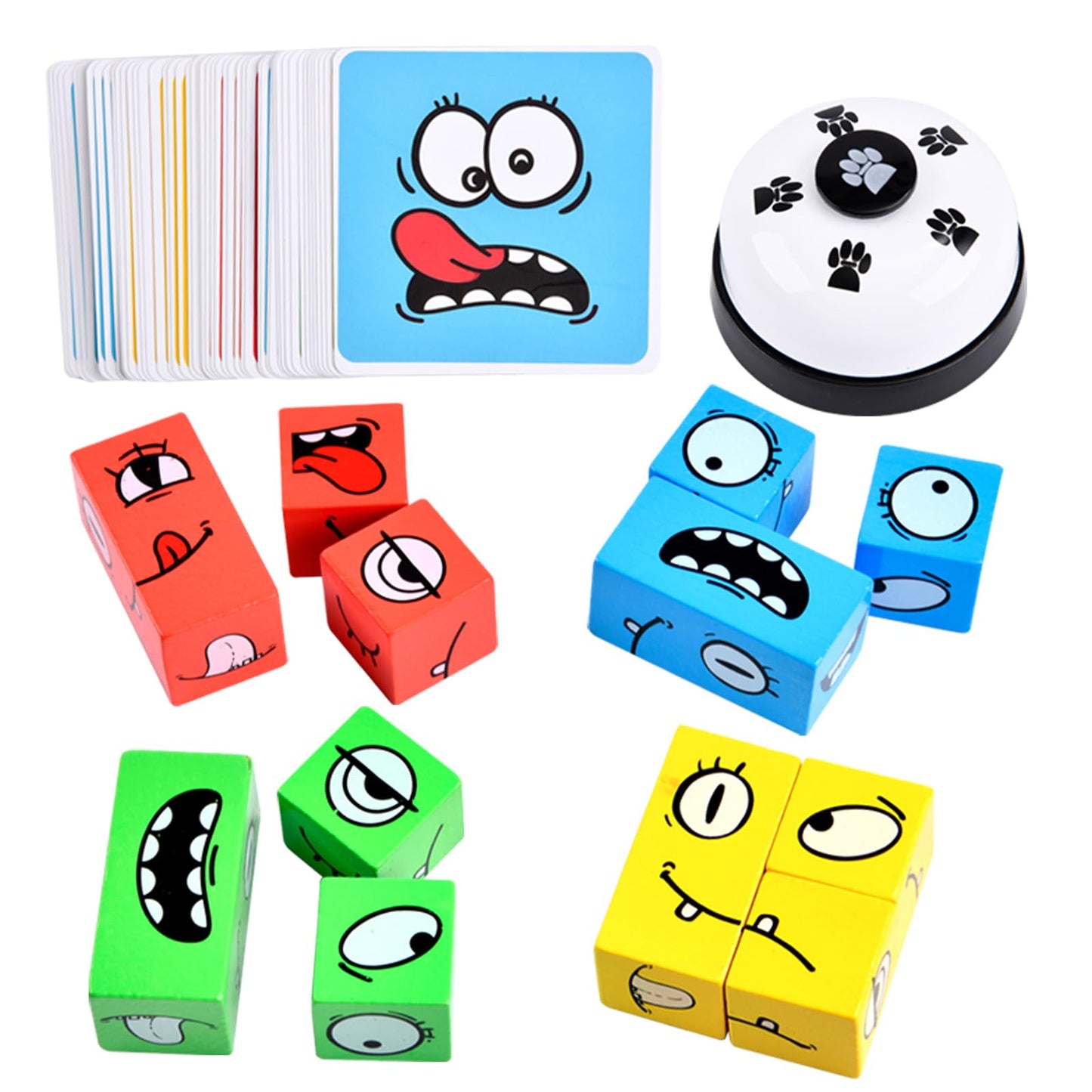 Wooden Face Changing Magic Cube Game