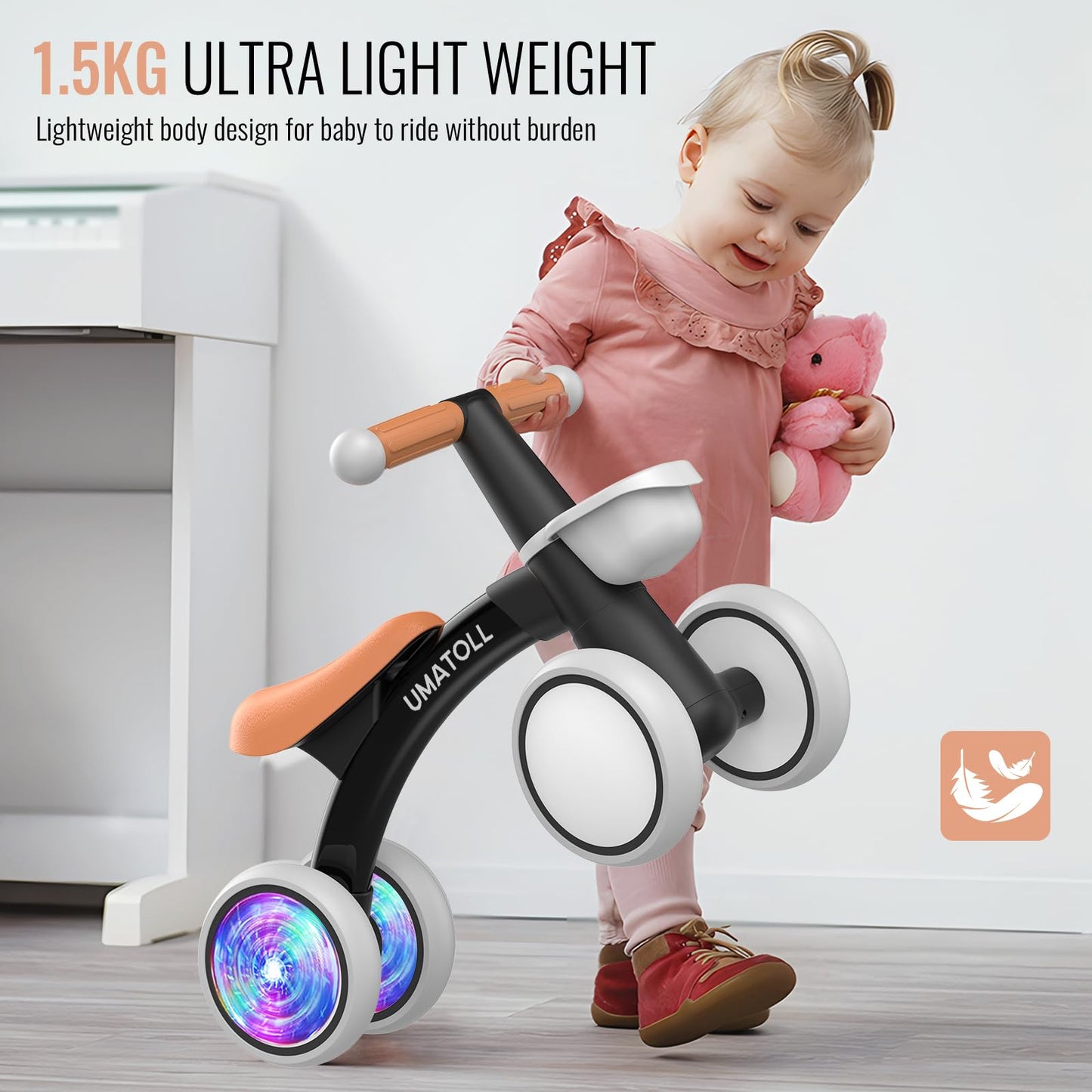 Colorful Lighting Baby Balance Bike Toys