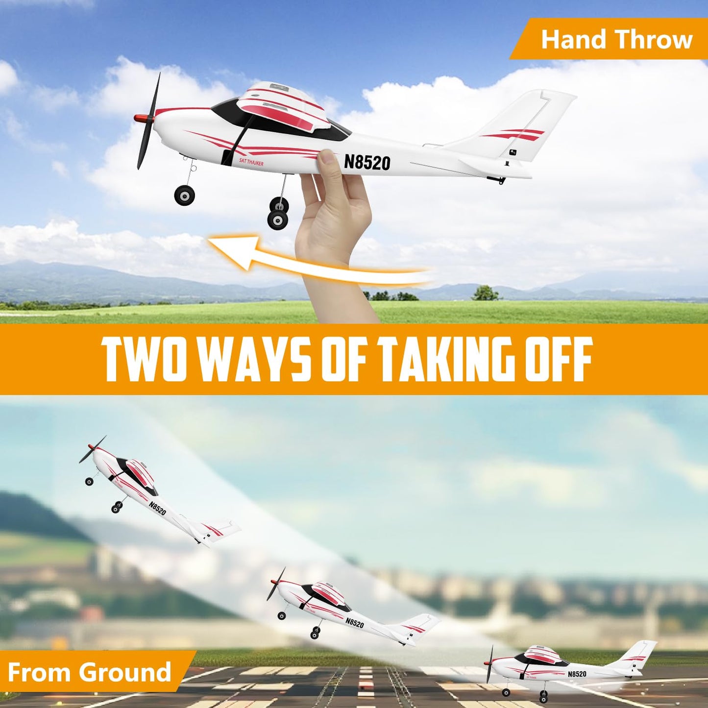 HAWK'S Work 2 CH RC Airplane, RC Plane