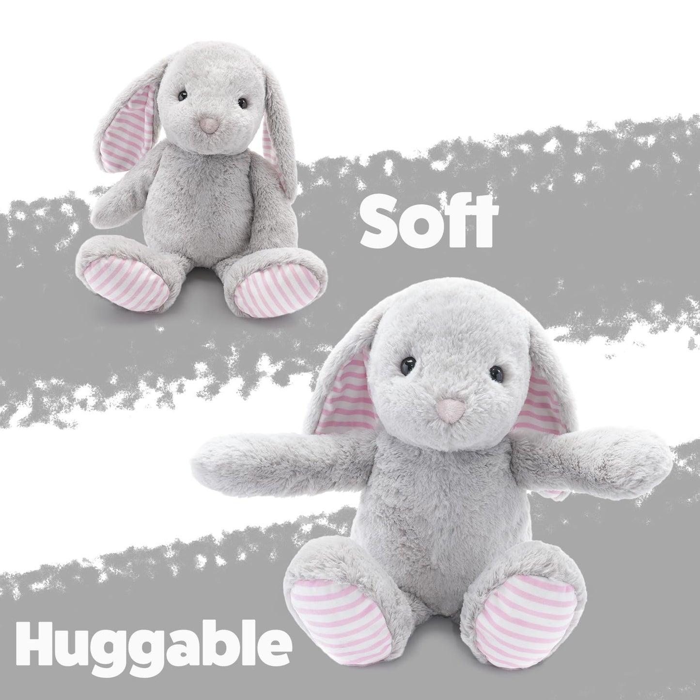 Beige Cream Bunny Rabbit Stuffed Animals Plush Toys for Kids Girls Boys Baby Birthday Bedtime Gift,17.7 inches