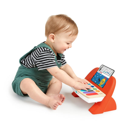 Baby Einstein and Hape Magic Touch Wooden Toy Piano, Montessori Musical Learning Toy for Babies and Toddlers 6mo+