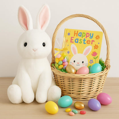 Beige Cream Bunny Rabbit Stuffed Animals Plush Toys for Kids Girls Boys Baby Birthday Bedtime Gift,17.7 inches