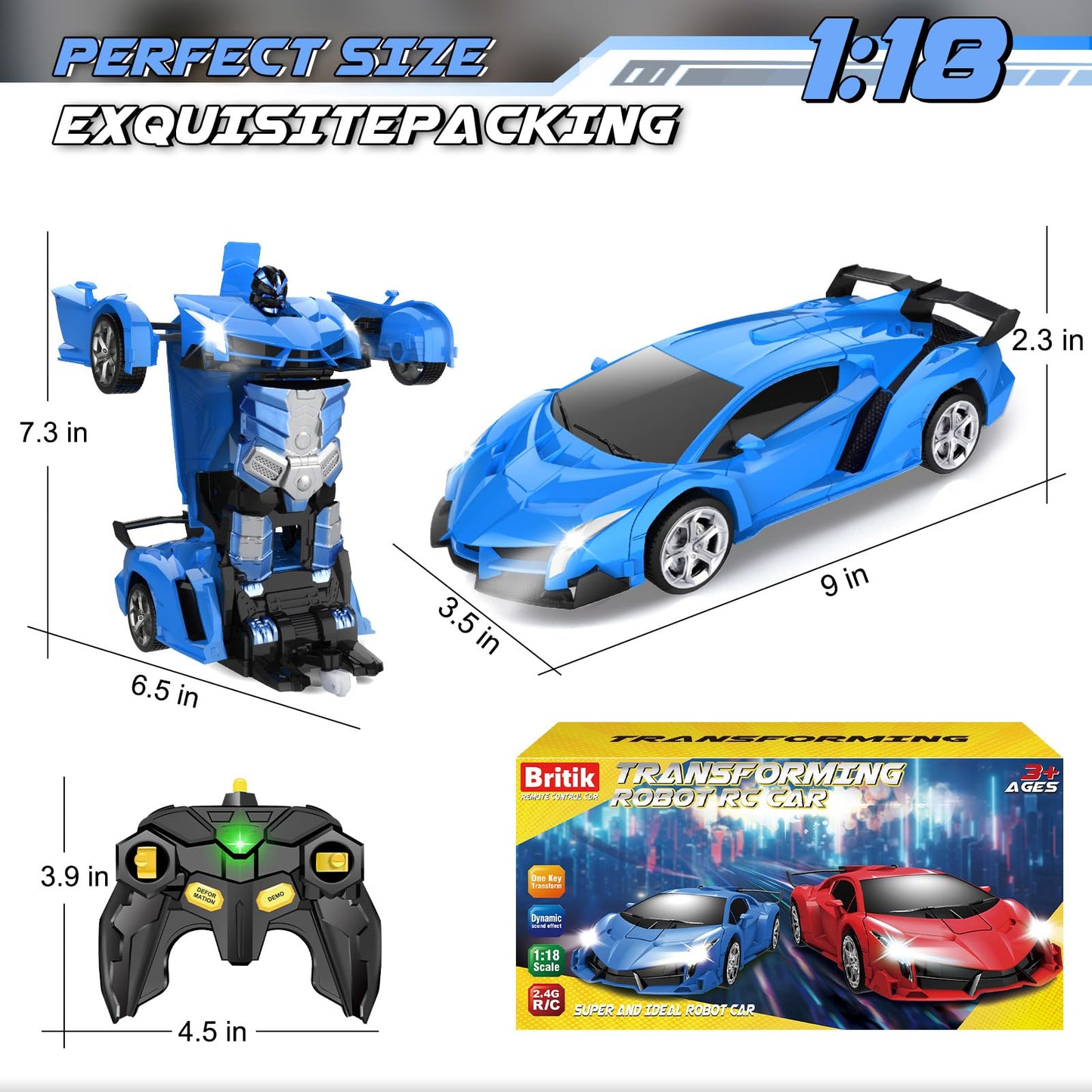 Transform Remote Control Car Toy for Kids