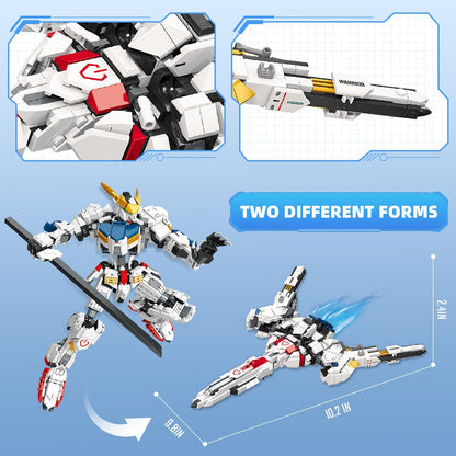 Transforming Robot Building Set for Adults, 2 in 1 City Warrior Mech & Fighter Jet Building Toy Model, 952 Pcs Creative Collectible Gift for Boys Kids 8-12