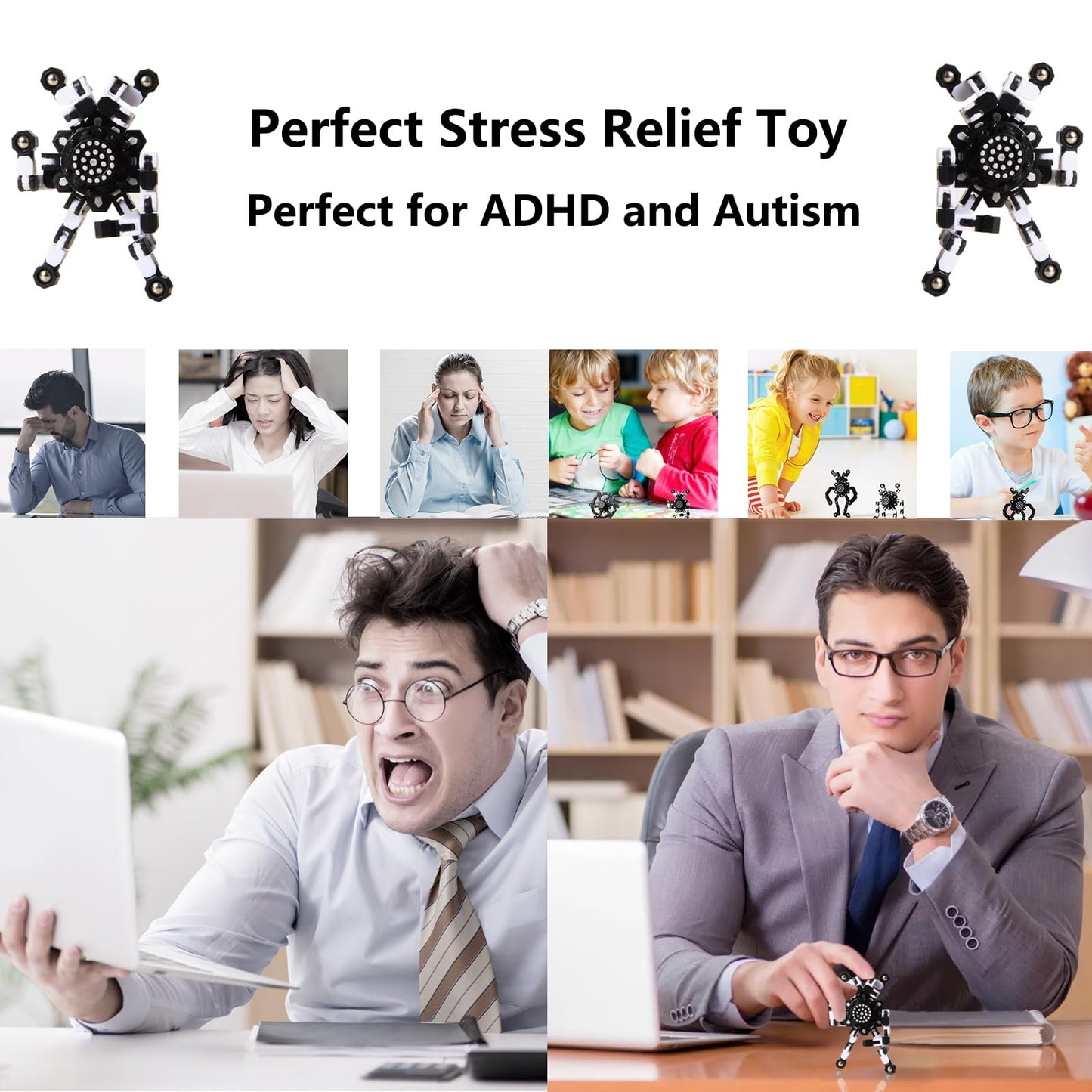 Transformable Fidget Spinners Set