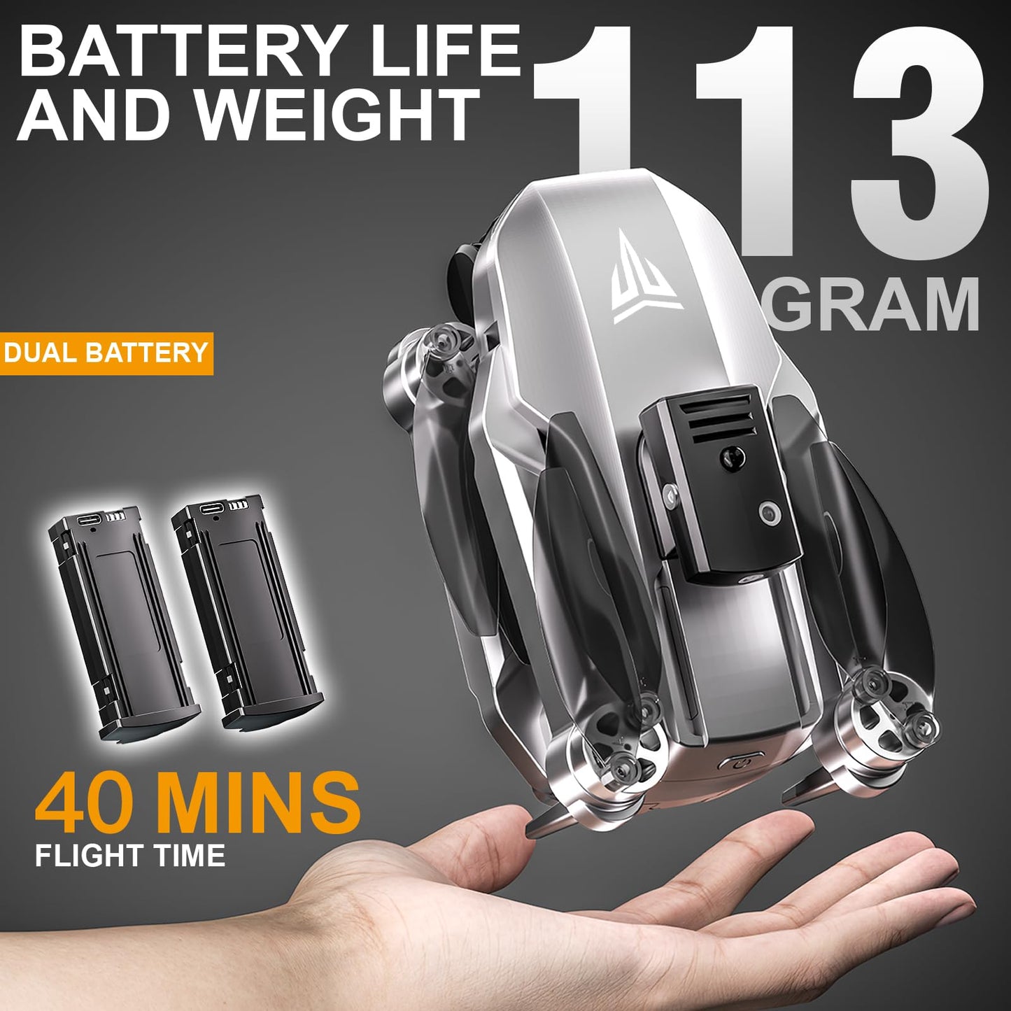 Brushless Motor Drone,90° Adjustable 4K