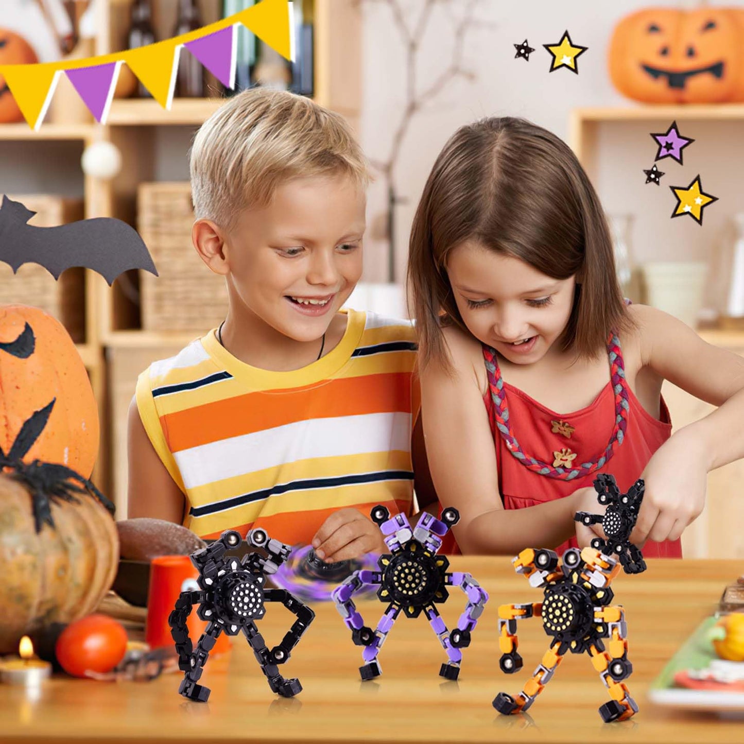 Transformable Fidget Spinners Set