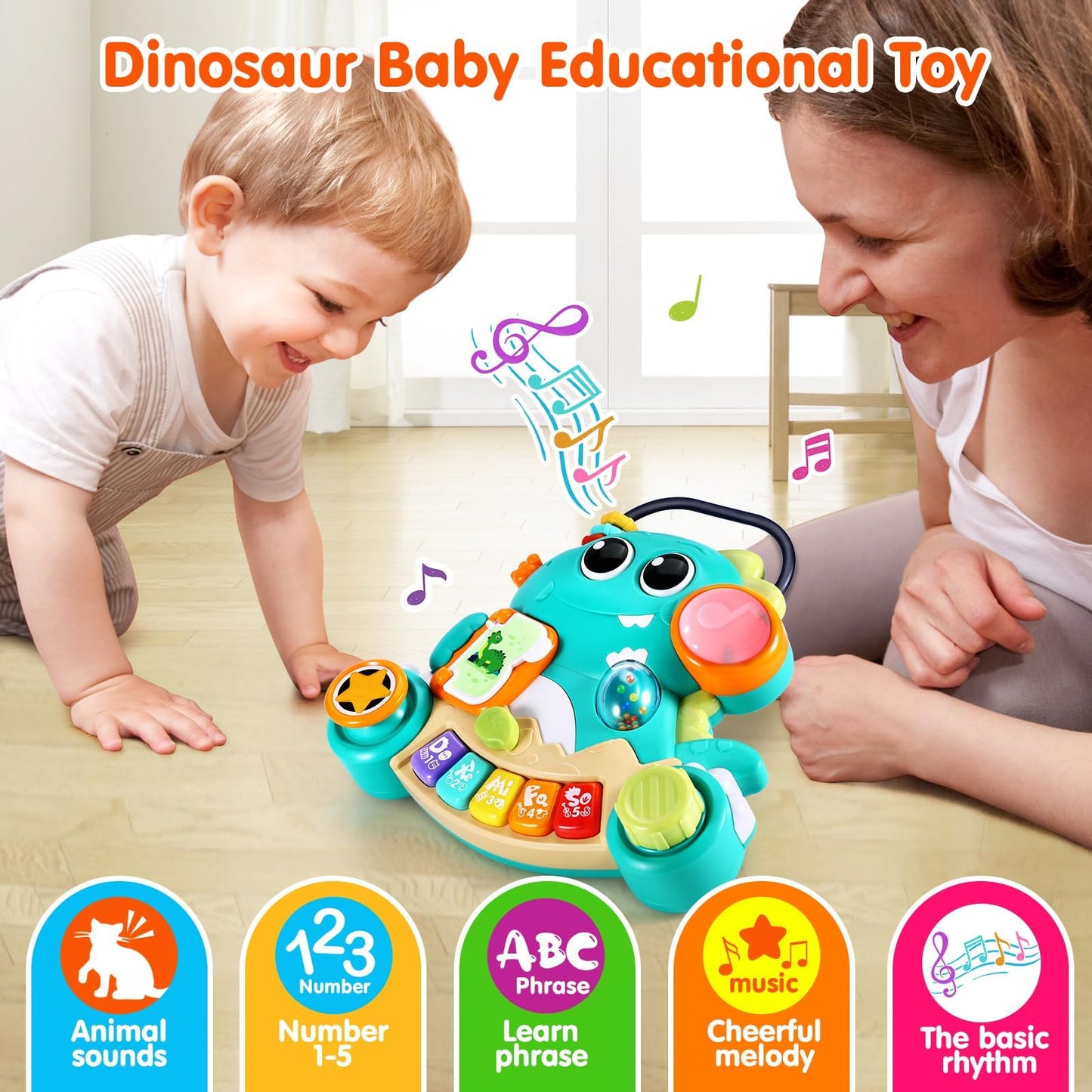 Baby Piano Toy 6 to 12 Months Light Up Music Baby Toys for 0 6 9 12 18 Months Early Learning Educational Piano Keyboard Infant Babies Girl Toy 1 Year Old Boy Girls Gift