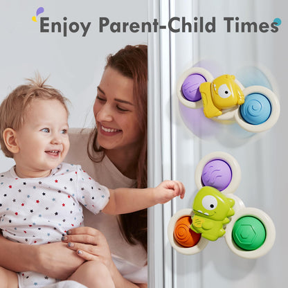 3PCS Pop Suction Cup Spinner Rotatory Toys