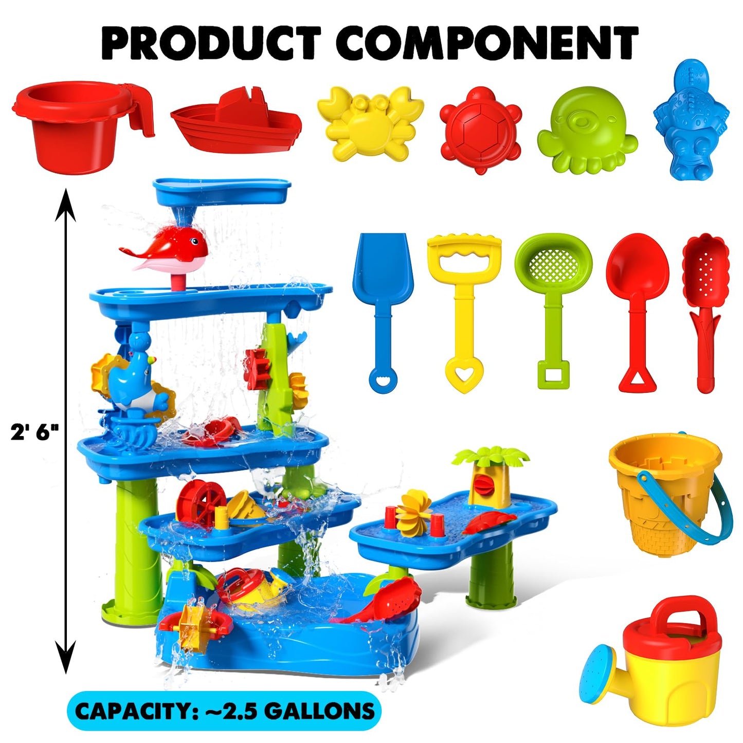 CozyBomB™ Water Table for Toddlers 3-5