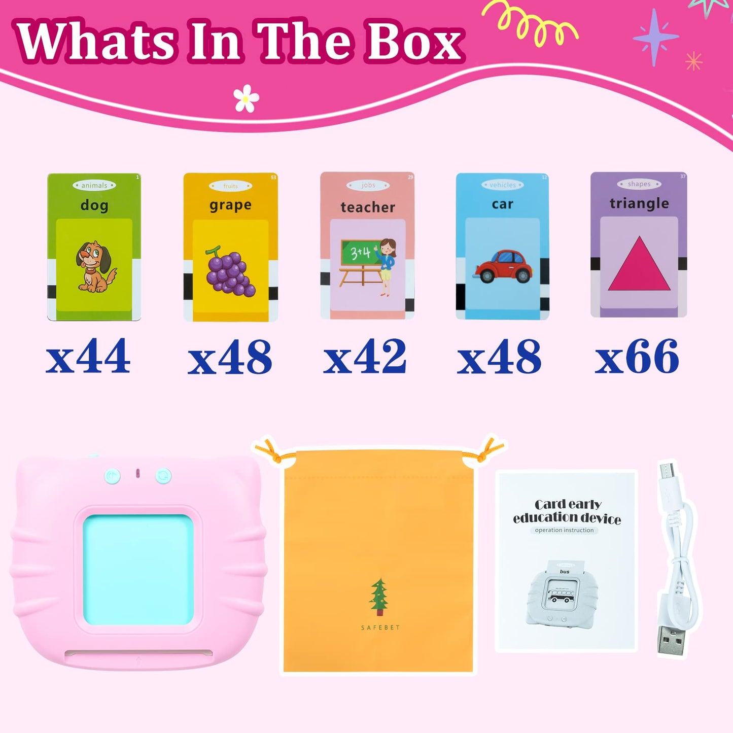 Toddler Toys Sight Words Talking Flash Cards for Ages 2 3 4 Boys and Girls, Autism Sensory Toy for Autistic Children, Learning Educational Montessori Speech Therapy Toys 224 Sight Words