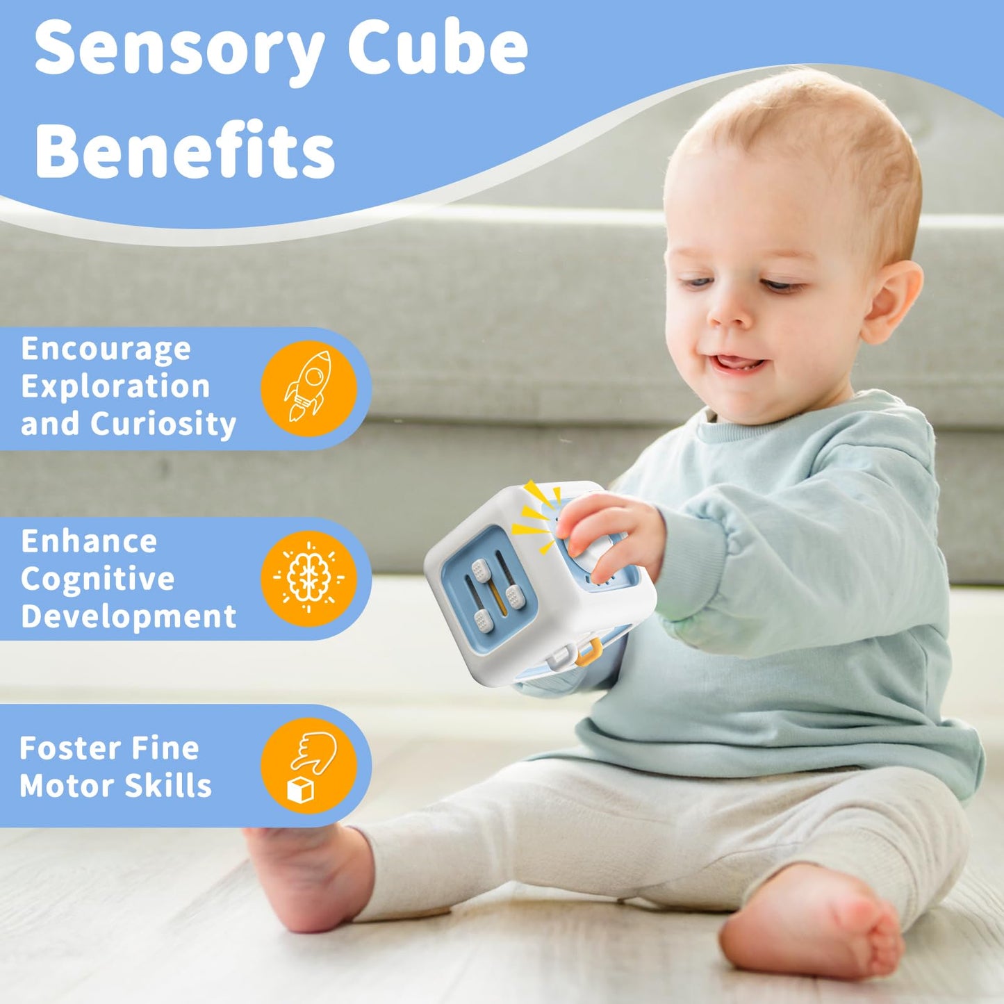 Busy Cube Toys for 1 Year Old Girl Gifts, Montessori for Baby Girl, Travel Sensory Toys for Toddlers 1-3, Learning Fine Motor Skills| 1st Birthday Girl Gifts 12 Months +