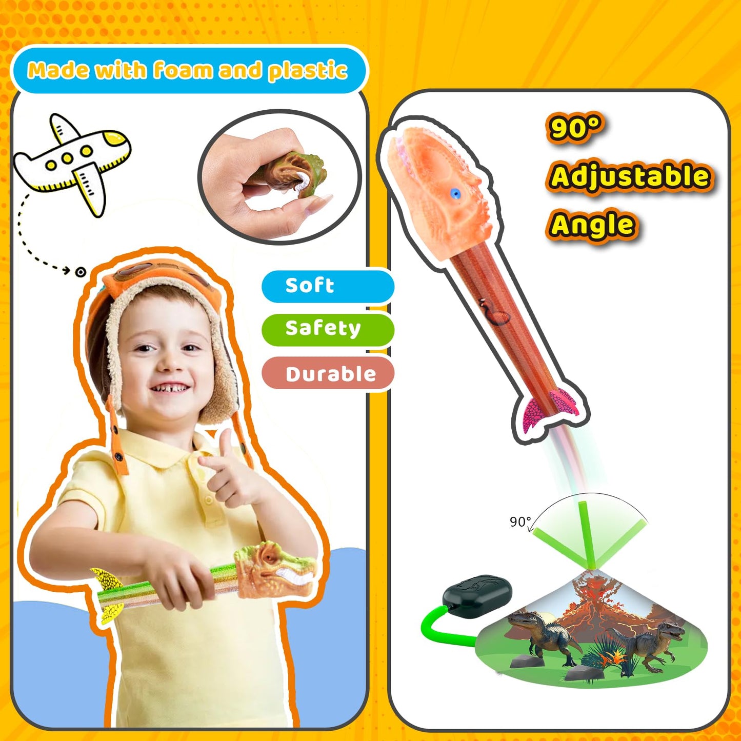 Dinosaur Rocket Launcher for Kids