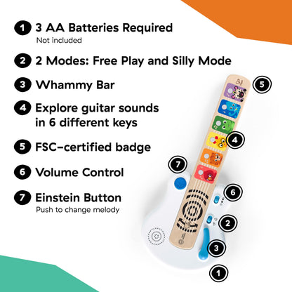 Baby Einstein and Hape Magic Touch Wooden Toy Piano, Montessori Musical Learning Toy for Babies and Toddlers 6mo+
