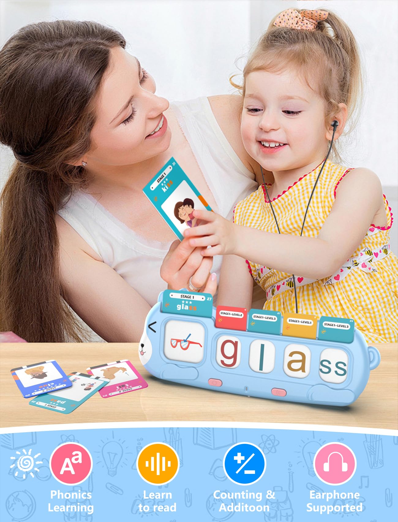Toddler Toys Sight Words Talking Flash Cards for Ages 2 3 4 Boys and Girls, Autism Sensory Toy for Autistic Children, Learning Educational Montessori Speech Therapy Toys 224 Sight Words