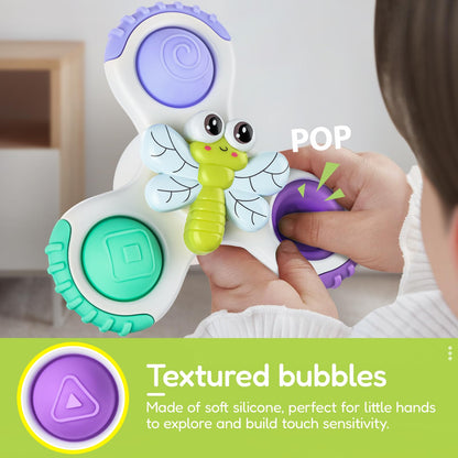 3PCS Pop Suction Cup Spinner Rotatory Toys