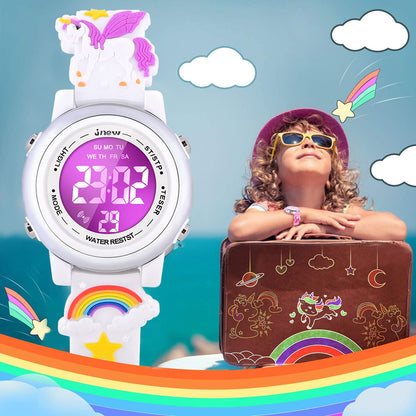 3D Cartoon Waterproof Watches for Girls