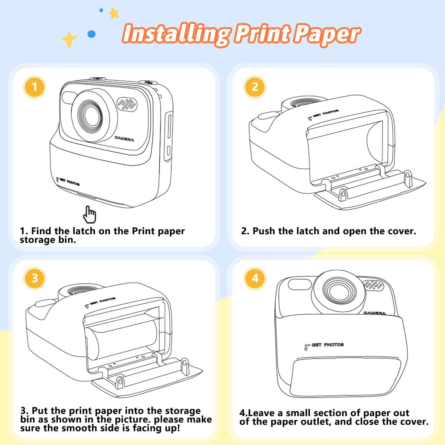 Upgrade Kids Camera Instant Print for Boys and Girls