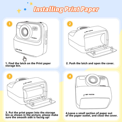 Upgrade Kids Camera Instant Print for Boys and Girls