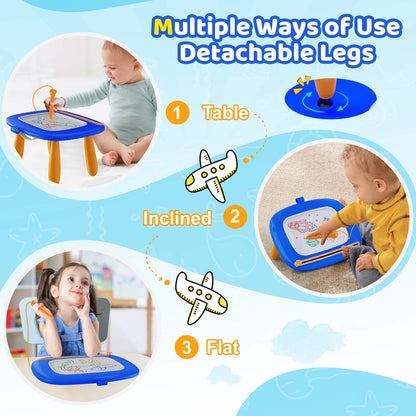 Kikidex Magnetic Drawing Board, Toddler Girl Toys for 1-2 Year Old, Doodle Board Pad Learning and Educational Toys for 1 2 3 Year Old Baby Kids Birthday Gift(Soft Pink)
