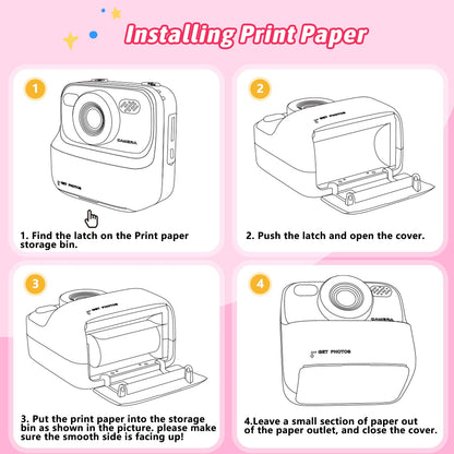 Upgrade Kids Camera Instant Print for Boys and Girls