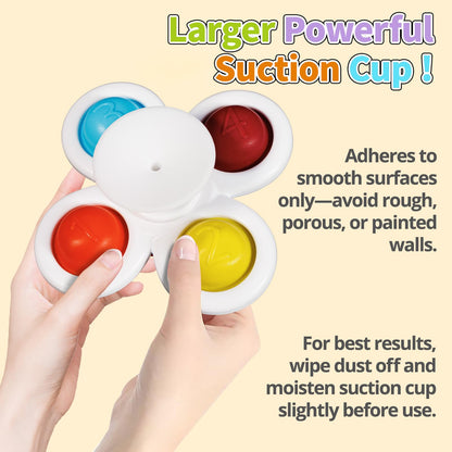 3PCS Pop Suction Cup Spinner Rotatory Toys