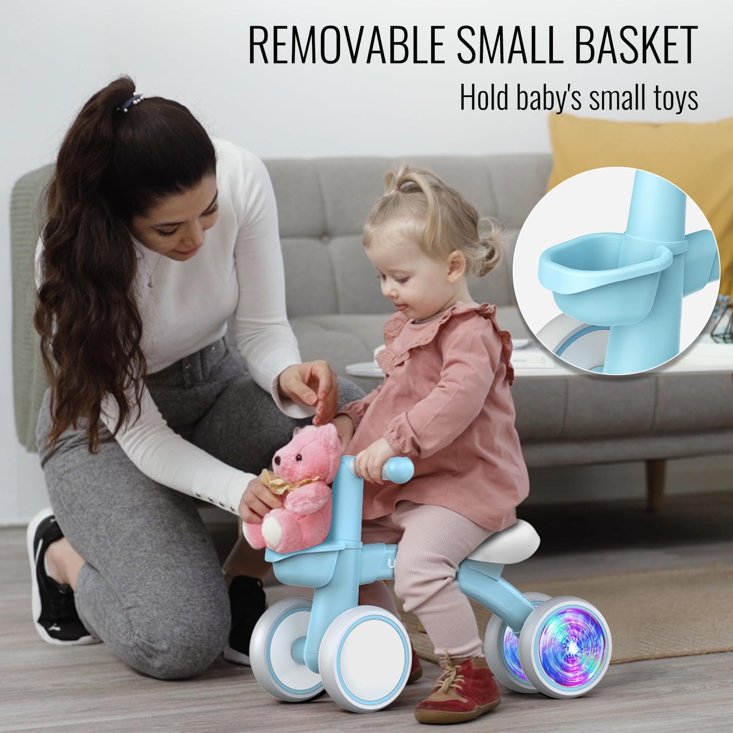 Colorful Lighting Baby Balance Bike Toys