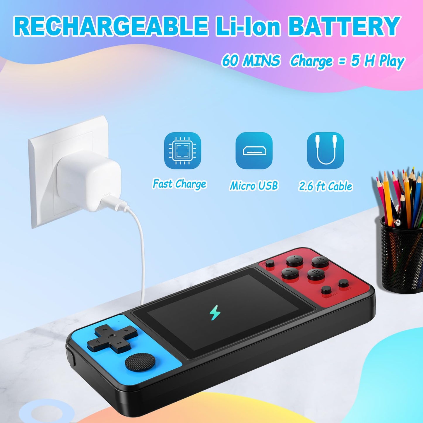 Beico 32 Bit Kids Handheld Games Preloaded 139 Video Games