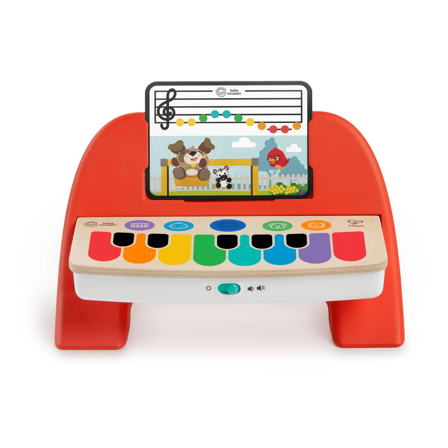 Baby Einstein and Hape Magic Touch Wooden Toy Piano, Montessori Musical Learning Toy for Babies and Toddlers 6mo+