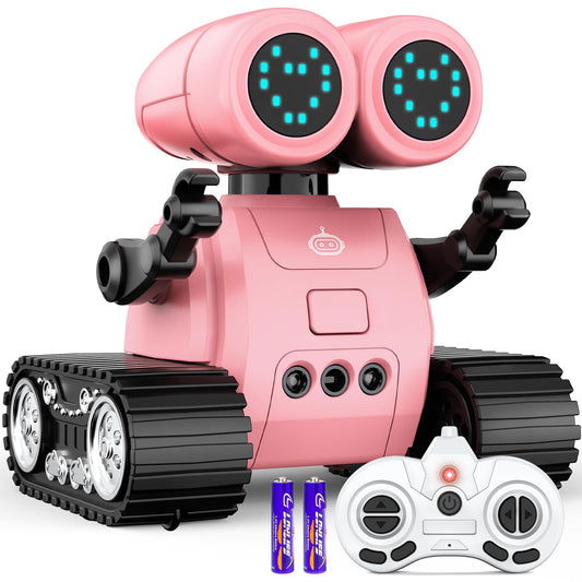 Hamourd Robot Toys for Boys Girls, Emo Robot with Walkie-Talkie Function, Gesture Sensing, Flexible Head & Arms, Programming Motion, Dance Moves, Music, Multi-Mode LED Eye, Toys for Ages