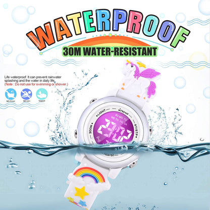 3D Cartoon Waterproof Watches for Girls