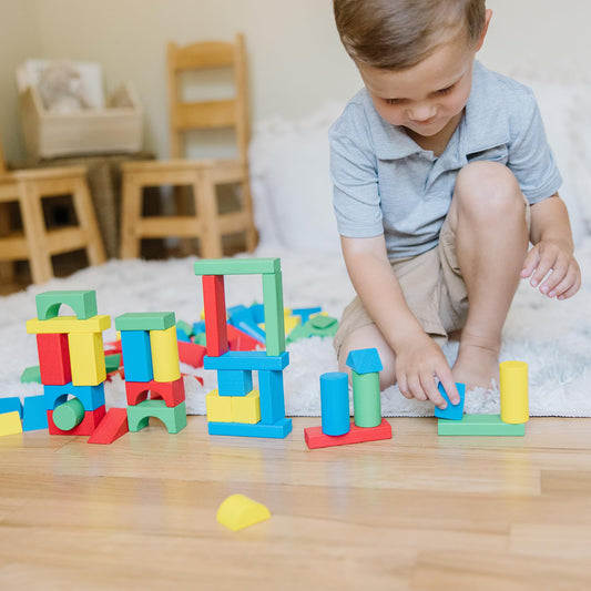 Melissa & Doug Wooden Building Blocks Set