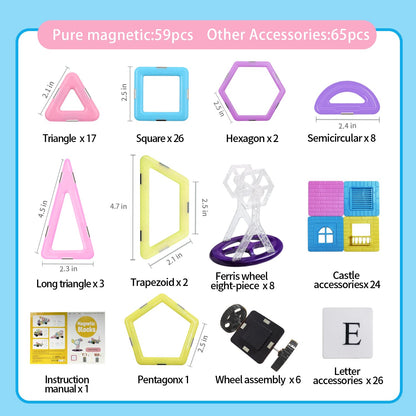Upgrade Building Blocks Magnetic Tiles Set