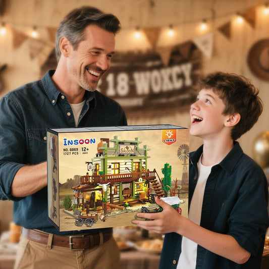 Western Saloon Building Set with LED Light
