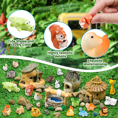 40pcs Mini Resin Animal 40 Styles