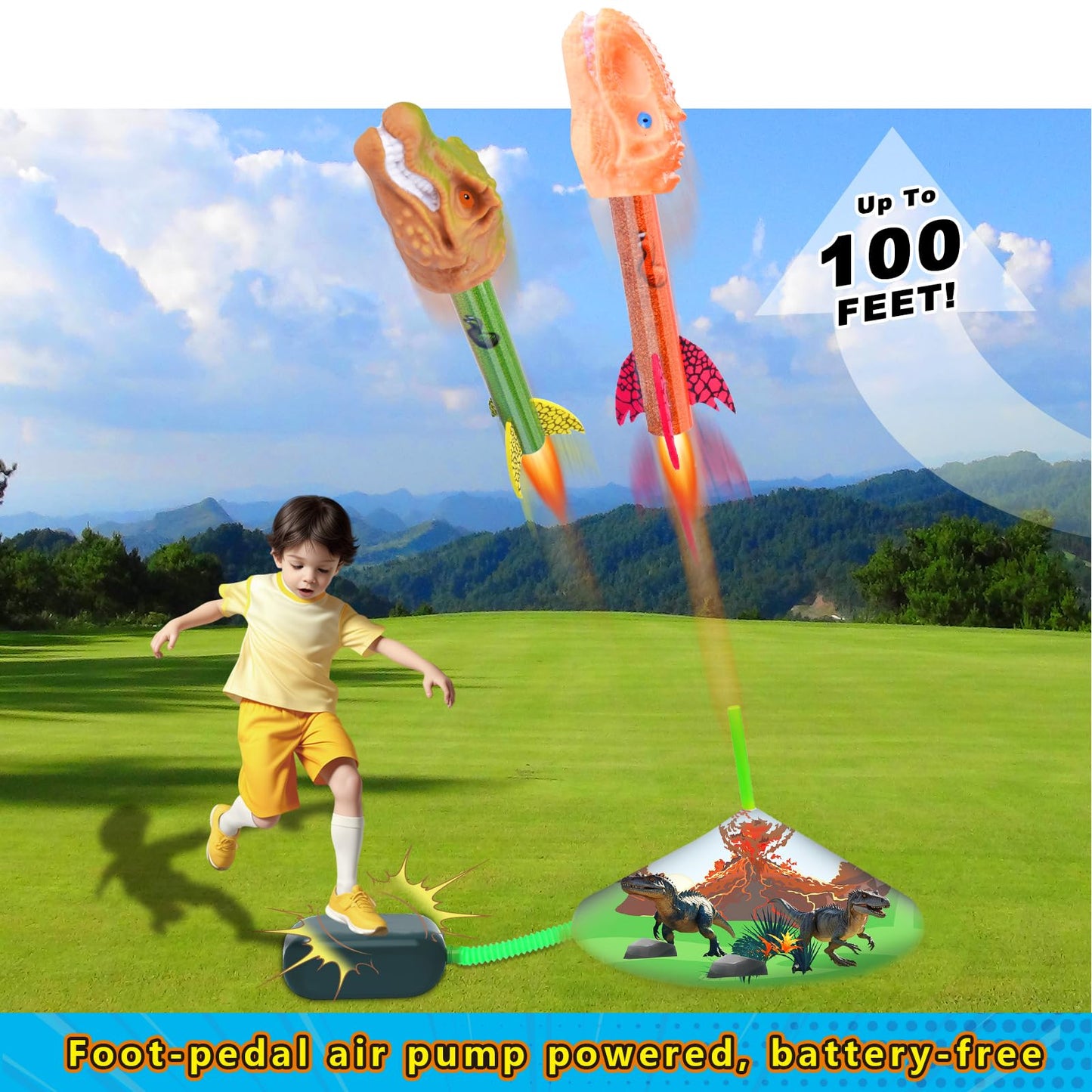 Dinosaur Rocket Launcher for Kids