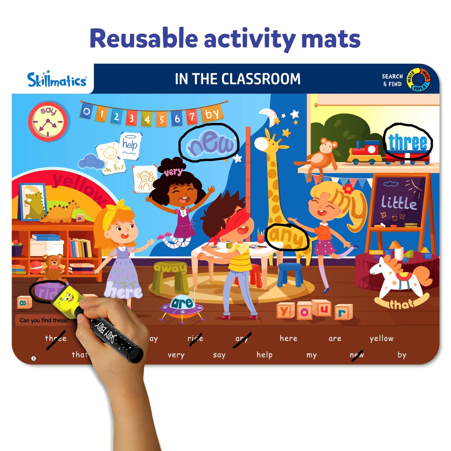 Skillmatics Search and Find Disney Princess Educational Game - Reusable Preschool Learning Activities, Perfect for Toddlers & Kids Who Love Toys, Art & Crafts, Gifts for Boys & Girls Ages 3, 4, 5, 6