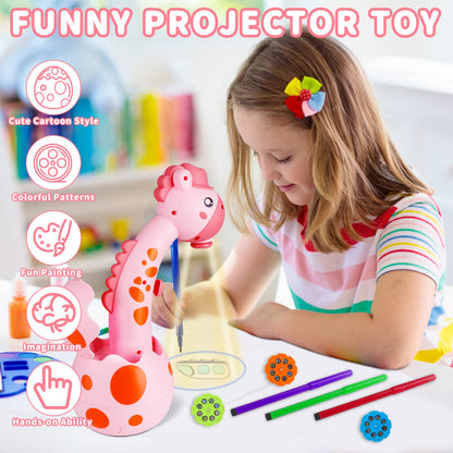 KETIEE Drawing Projector for Kids, Tracing and Drawing Projector Toy with Light & Music, Children Smart Projector Sketcher, Kids Art Projector with 72 Stencils for Boy Girl 3-8 Years Old (Yellow)