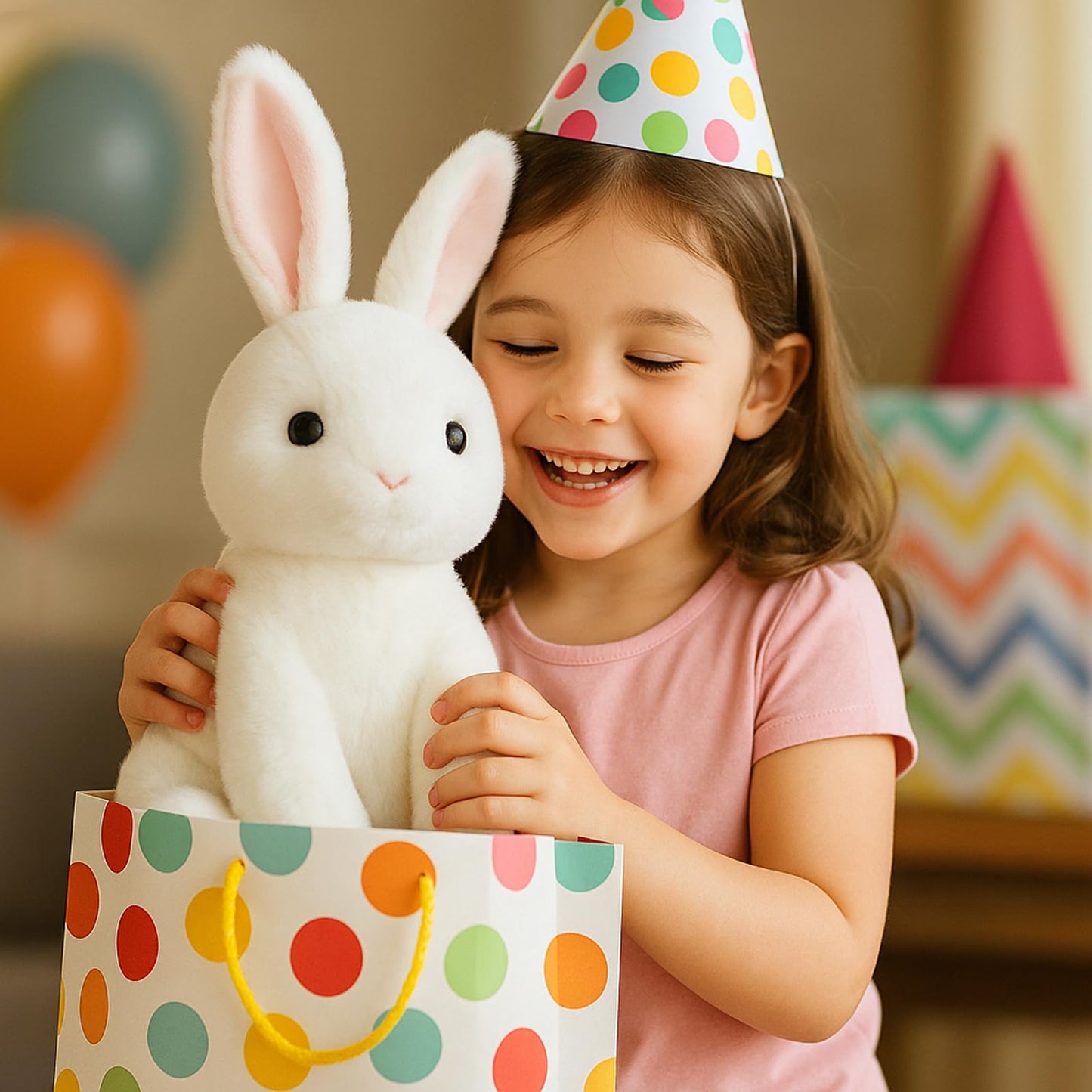 Beige Cream Bunny Rabbit Stuffed Animals Plush Toys for Kids Girls Boys Baby Birthday Bedtime Gift,17.7 inches