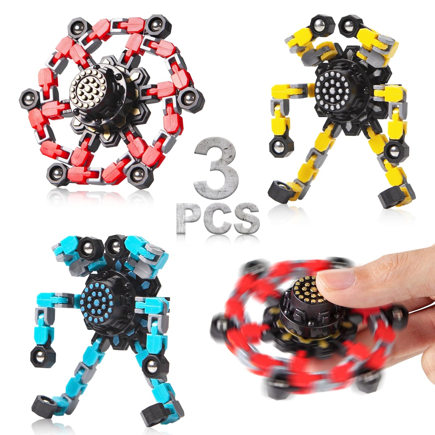 Transformable Fidget Spinners Set