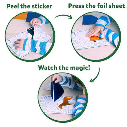 Skillmatics Foil Fun - Unicorns & Princesses, No Mess Art for Kids, Craft Kits & Supplies, DIY Creative Activity, Travel Toys, Gifts for Ages 4, 5, 6, 7, 8, 9