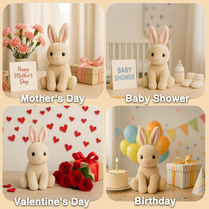 Beige Cream Bunny Rabbit Stuffed Animals Plush Toys for Kids Girls Boys Baby Birthday Bedtime Gift,17.7 inches